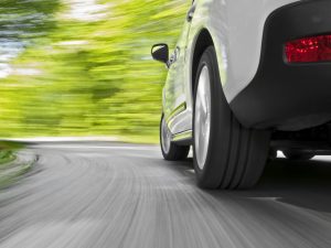 car driving along the road