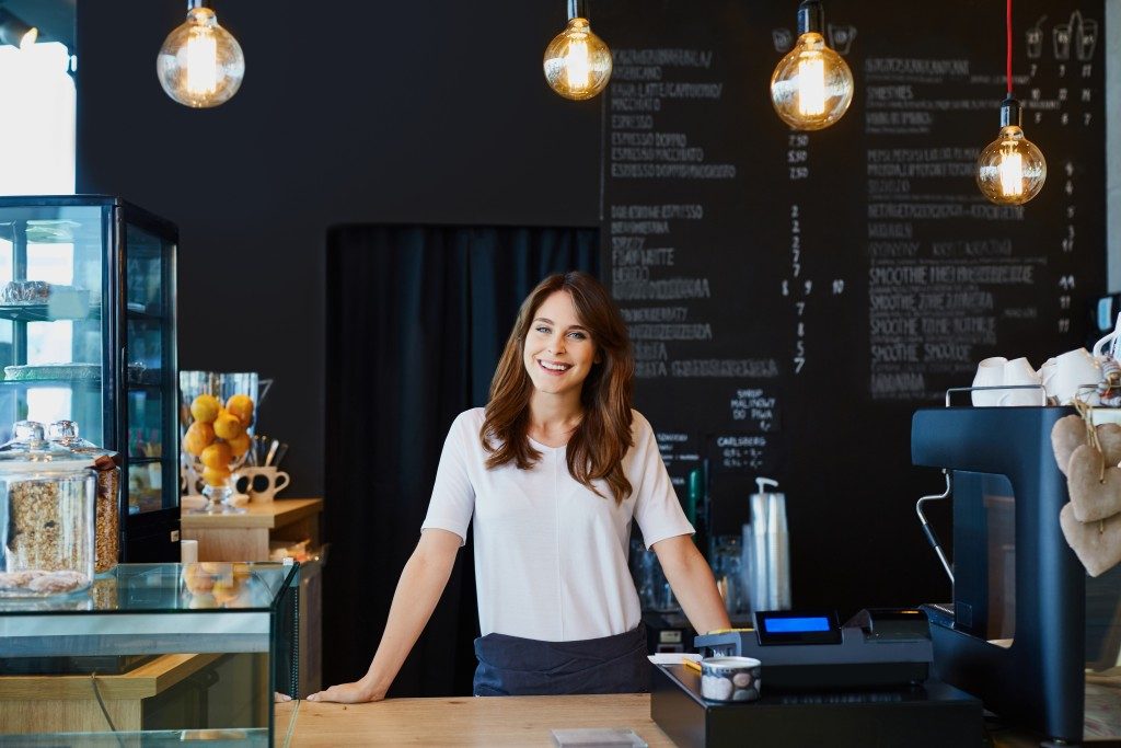 Business owner in her cafe