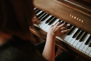 person playing the piano