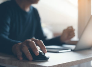 man using the computer